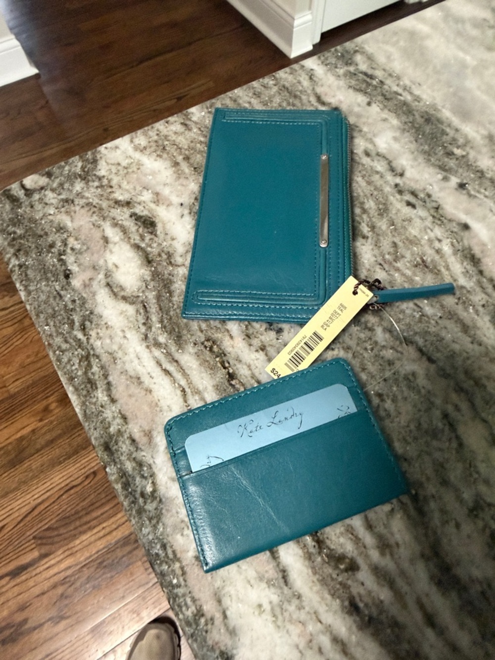 Kate Landry genuine leather turquoise wallet new with tags!